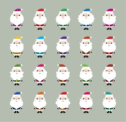 cute christmas santa claus vector collection