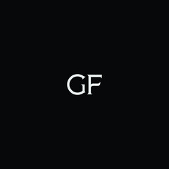 Abstract Letter GF logo design template.