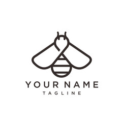 firefly logo vector icon template and Bee Logo design