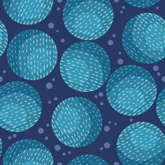 Neptune planet abstract seamless space pattern background with planets. Solar system planets children wallpaper texture tile. Vector stock image © Olga