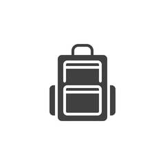 Haversack, rucksack vector icon. filled flat sign for mobile concept and web design. Backpack, knapsack glyph icon. Symbol, logo illustration. Vector graphics