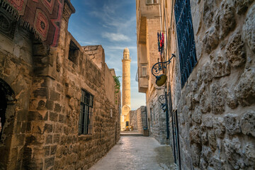 Ulu Cami, also known as Great mosque of Mardin with single minaret, Mardin, Turkey