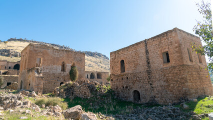 Fototapeta premium Abandoned Syriac village of Killit Dereici, near Savur town, in the southeastern Turkey