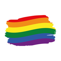 Rainbow background. LGBT Pride Month in June. Lesbian Gay Bisexual Transgender. Celebrated annual. LGBT flag. LGBTQ community. Human rights and tolerance.  Vector illustration isolated on white