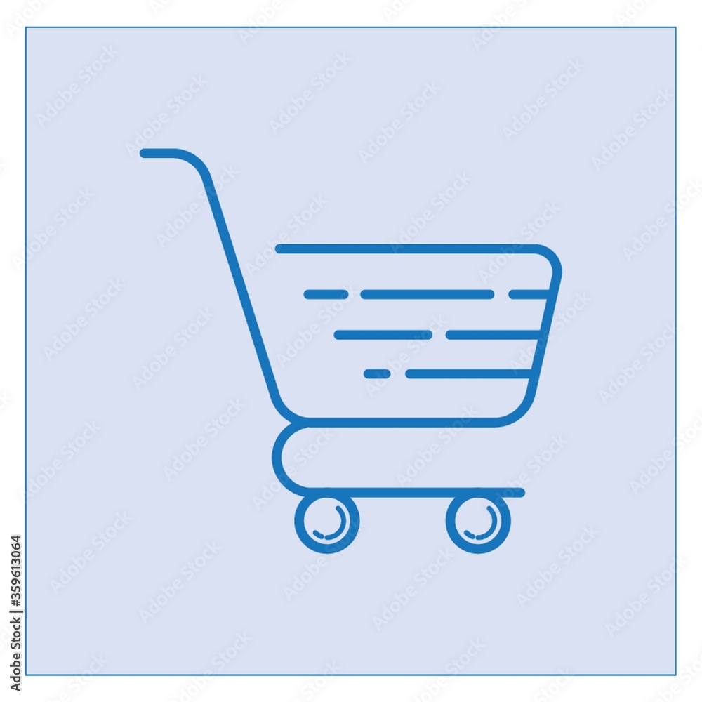 Poster shopping cart icon