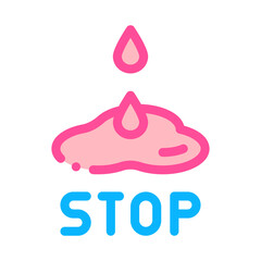 stop dropping blood icon vector. stop dropping blood sign. color symbol illustration