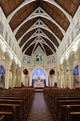 Fototapeta premium Nef de la cathédrale Saint Paul à Wellington, Nouvelle Zélande