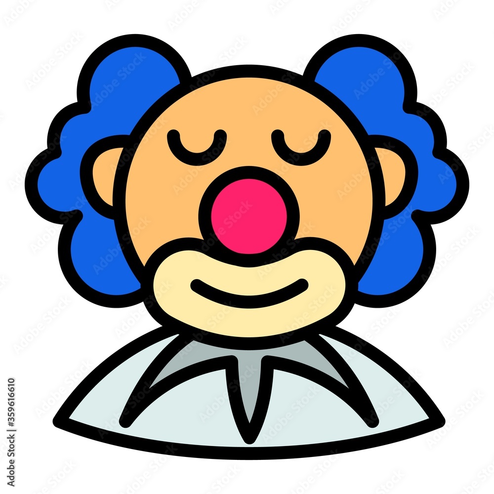 Poster happy clown icon. outline happy clown vector icon for web design isolated on white background