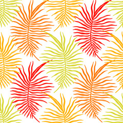 Seamless Pattern tropical plant.Botanical floral background.Design for home decor, fabric, carpet, wrapping.