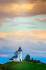 Fototapeta premium Saint Primoz church in Jamnik in Slovenia
