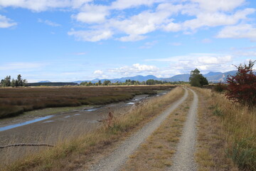Fototapeta na wymiar Route de campagne, région de Nelson, Nouvelle Zélande