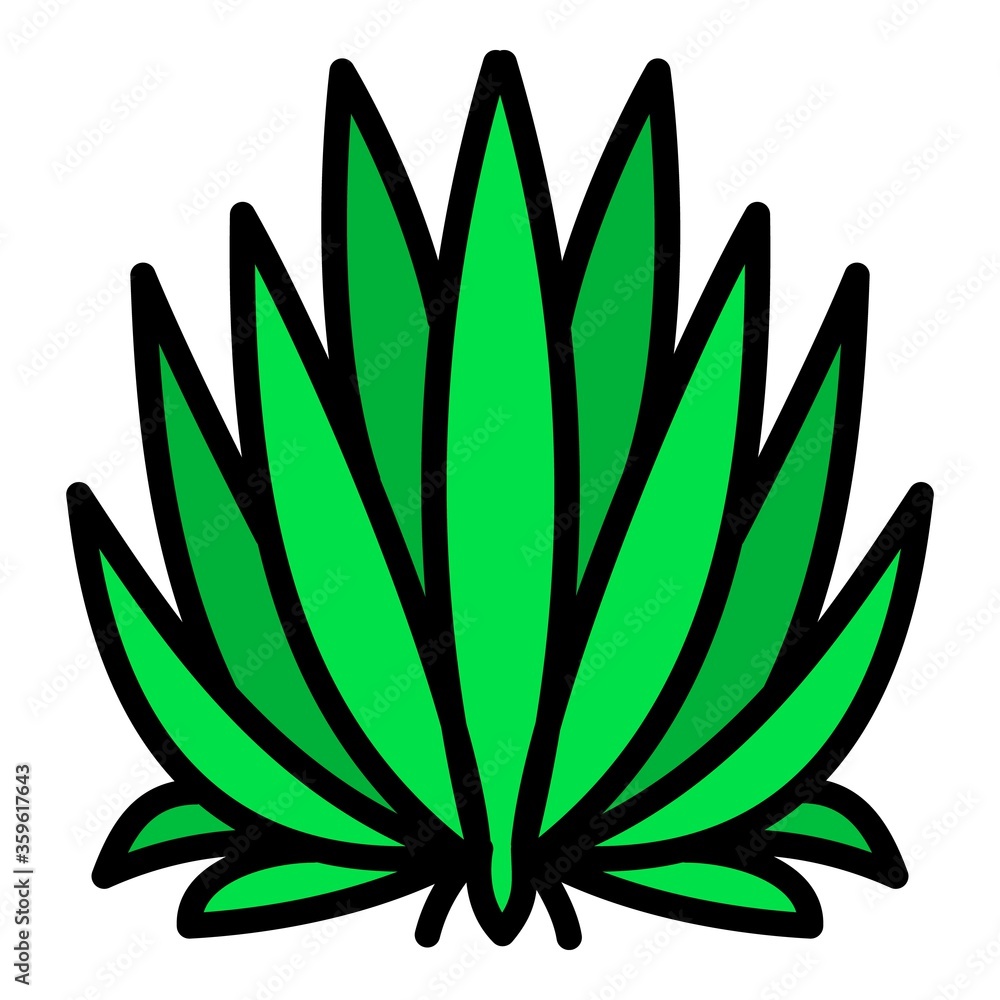 Poster succulent icon. outline succulent vector icon for web design isolated on white background