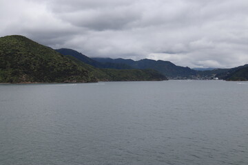 Fototapeta na wymiar Fjord du détroit de Cook, Nouvelle Zélande