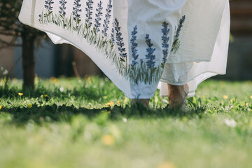 woman in the grass