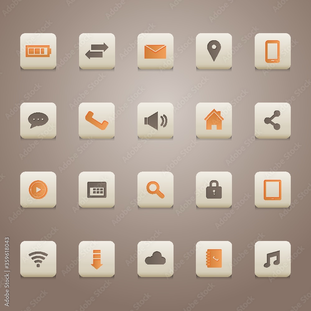 Canvas Prints mobile app icon set