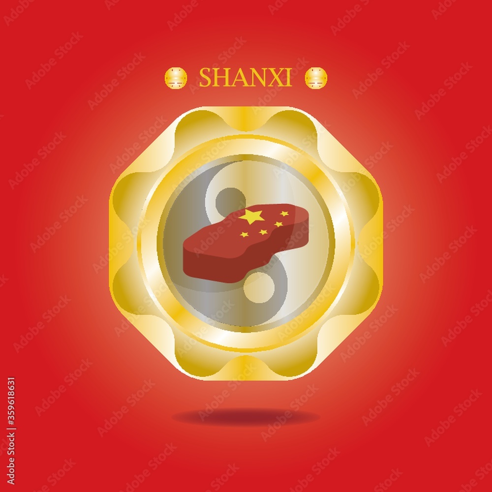 Sticker shanxi map