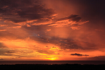 Fototapeta na wymiar Sonnenuntergang auf Mauritius