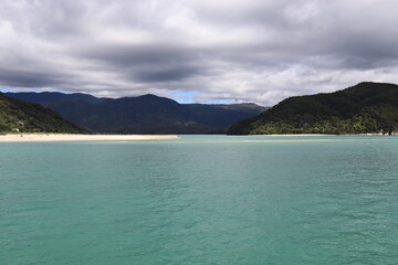 Littoral du parc Abel Tasman, Nouvelle Zélande	