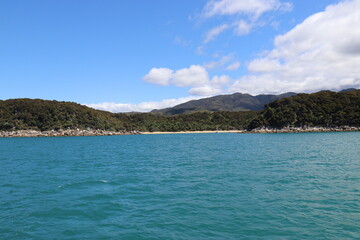 Fototapeta na wymiar Littoral du parc Abel Tasman, Nouvelle Zélande