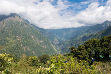 Beautiful scenic view from Dali Trail in Taroko National Park, Xiulin, Hualien, Taiwan.