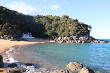 Maison sur une plage à Kaiteriteri, Nouvelle Zélande