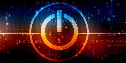 2d illustration power symbol
