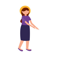 Isolated avatar woman vector design