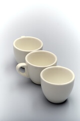 Obraz na płótnie Canvas three coffee cups