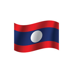 Laos flag. Simple vector. National flag of Laos 