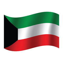 kuwait flag. Simple vector. National flag of kuwait 