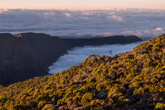 Clouds sea on Reunion Island