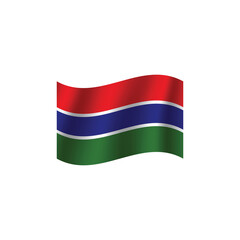 Gambia flag. Simple vector. National flag of Gambia 