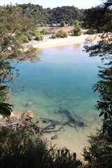 Plage du parc Abel Tasman, Nouvelle Zélande	