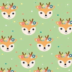 seamless pattern with deer