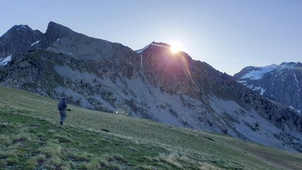 Hiking in the morning