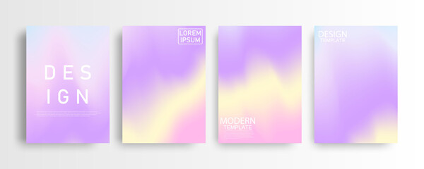 Obraz na płótnie Canvas Abstract mockup Pastel colorful gradient background A4 concept for your graphic colorful design, Layout Design Template for Brochure