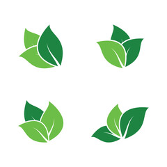 Leaf symbol vector icon and symbol