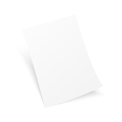 Blank A4 flyer poster on white background. Vector