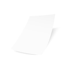 Blank A4 flyer poster on white background. Vector
