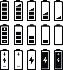 Battery icons vector icon set