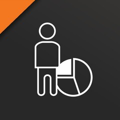 businessman and pie chart