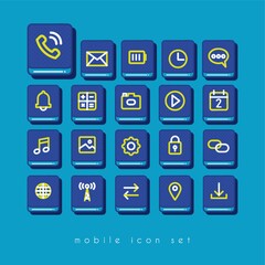 mobile icon set