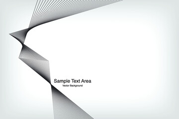 Abstract Line, On White Background With Sample Text Area