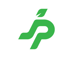 JP letter monogram logo template