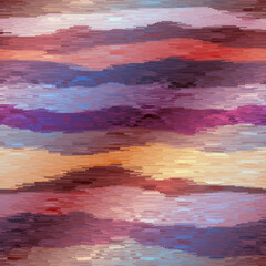 Vector image with imitation of grunge datamoshing texture.