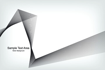 Abstract Line, On White Background With Sample Text Area