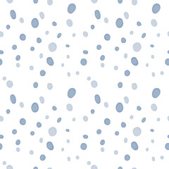 blue watercolor stains raster seamless pattern