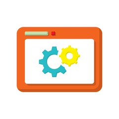 Tablet with cogwheels