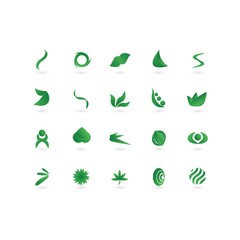 Abstract leaves collection