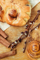 homemade bread with cinnamon